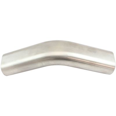 AeroFlow=Stainless Steel Oval Tube 45 Degree Angle Vertical Pipe 2-1/4" H x 3-1/2"