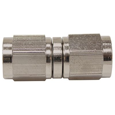 AeroFlow=Straight Female Swivel Coupler -3AN Stainless Steel