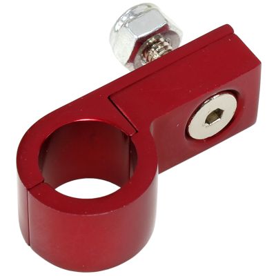 AeroFlow=Billet Aluminium P-Clamps to suit 3/16" Hard Line (10 Pack) Red Finish 4.7mm