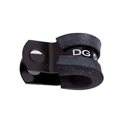 AeroFlow=Cushioned P-Clamps 5/16" (8mm) I.D - Black Finish Suits -4AN 200 Series.