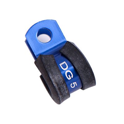 AeroFlow=Cushioned P-Clamps 9/16" (14.3mm) I.D - Blue Finish Suits -6AN 100/450
