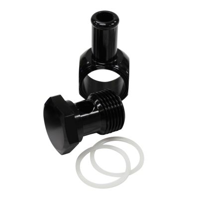 AeroFlow=Alloy AN Banjo with Bolt 5/8" to 3/8 Barb Black Finish