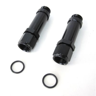 AeroFlow=Female Carburettor Inlet Adapter Holley Ultra HP -8 AN Black Finish