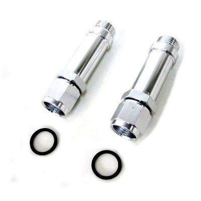 AeroFlow = Female Carburettor Inlet Adapter Holley Ultra HP -8 AN Silver Finish