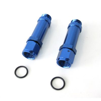 AeroFlow=Female Carburettor Inlet Adapter Holley Ultra HP -8 AN Blue Finish