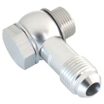 AeroFlow=FiTech EFI Fuel Inlet Banjo -6AN Silver Finish Suits FiTech EFI Throttle Bodies