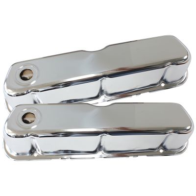AeroFlow=Chrome Steel Valve Covers Suit Ford 289-302-351 Windsor