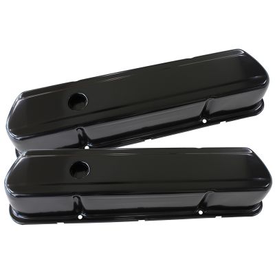 AeroFlow=Black Steel Valve Covers Suit Holden 253-308 Without Aeroflow Logo