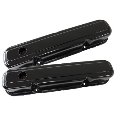 AeroFlow=Black Steel Valve Covers Suit SB Chrysler 318-340-360