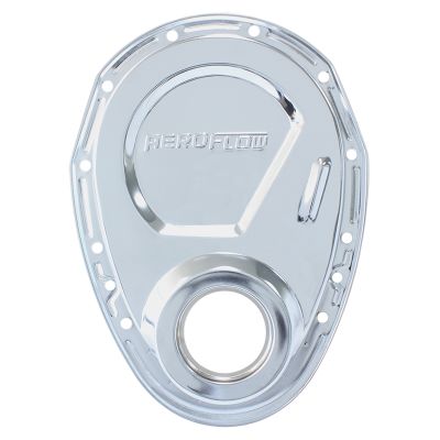 AeroFlow=Timing Cover - Chrome Suit SB Chev