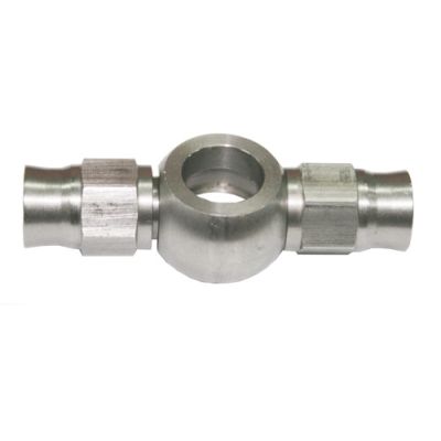 AeroFlow=Stainless Steel Banjo Fitting with Double Ends 10mm(3/8")Double Ended Banjo