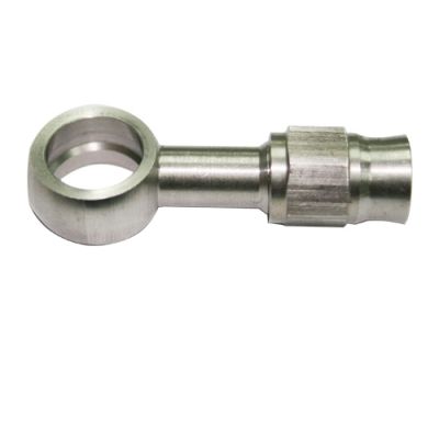AeroFlow=Stainless Steel Straight Banjo Fitting (Long) 11.2mm (7/16") Banjo to -3AN