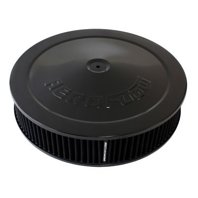 AEROFLOW=Black Air Filter Assembly with 1-1/8" Drop base 14" x 3" 5-1/8" neck