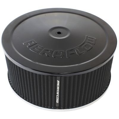 AEROFLOW=Black Air Filter Assembly 9" x 4"  7-5/16" neck