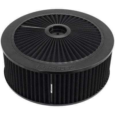 AEROFLOW=14" x 5" Full Flow Air Filter Assembly, Black