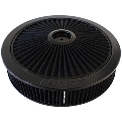 AEROFLOW=Black Full Flow Air Filter Assembly 14" x 3"  7-5/16"