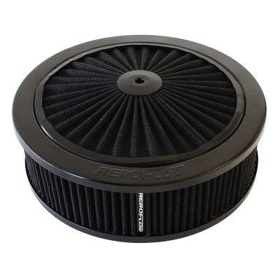 AEROFLOW=9" x 2-3/4" Air Filter Assembly, Black