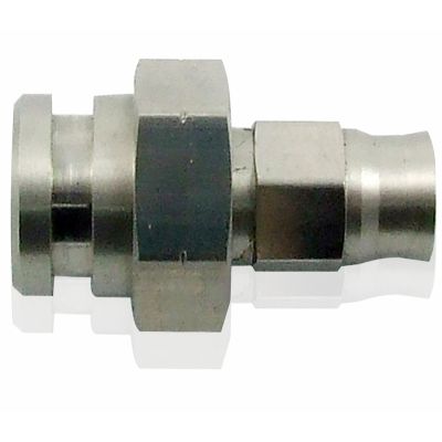 AeroFlow=Stainless Steel 19mm Female Inverted Flare to -3AN Hose End 17mm Hex