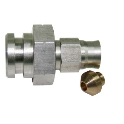 AeroFlow=Stainless Steel 19mm Female Inverted Flare to -3AN Hose End 17mm Hex