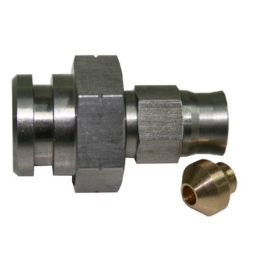 AeroFlow=Stainless Steel 19mm Female Inverted Flare to -3AN Hose End 17mm Hex