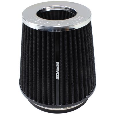 AEROFLOW=Universal 5" (127mm) Clamp-On Steel Top Inverted Tapered Pod Filter