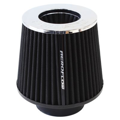 AEROFLOW=Universal 3" (76mm) Clamp-On Steel Top Inverted Tapered Pod Filter