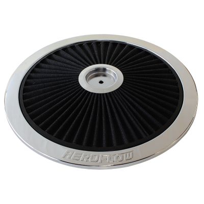 AEROFLOW=Chrome Full Flow Air Filter Top Plate 14" diameter