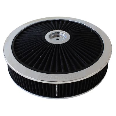 AEROFLOW=Chrome Full Flow Air Filter Assembly with 1-1/8" Drop base