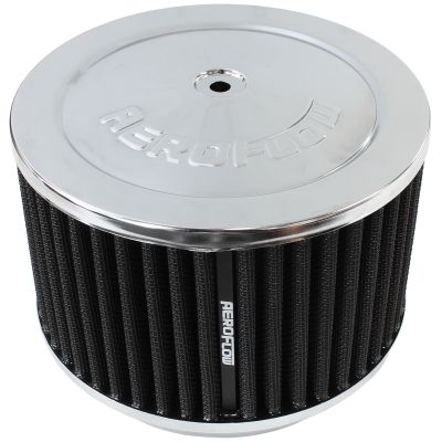 AEROFLOW=Chrome Air Filter Assembly 6-3/8" x 4"  5-1/8" neck