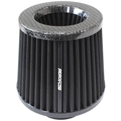 AEROFLOW=Universal 3" (76mm) Clamp-On Carbon Fibre Inverted Tapered Pod Filter