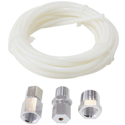 AeroFlow=Complete 1/8" Dia. Nylon Tubing Kit Clear Tubing with Silver Fittings & Ferrules