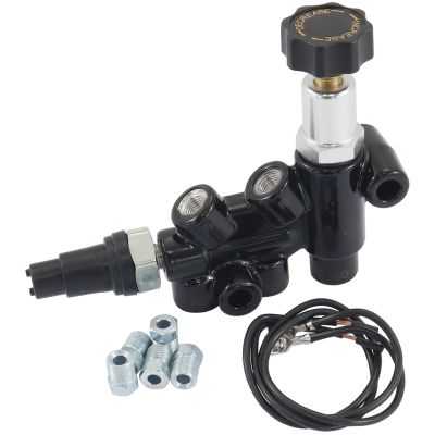 AeroFlow=Brake Adjustable Combination Proportioning Valve Black Finish