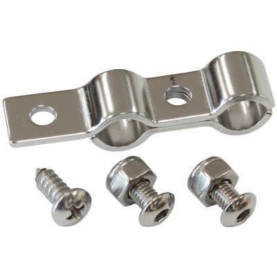 AeroFlow=Dual Stainless Steel Hard Line Clamp With Bracket Suit 3/8" Hard Line (Each)