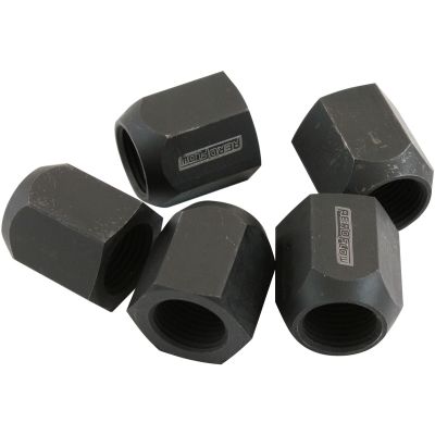 AeroFlow=Acorn Short Open Black Wheel Nuts - 5/8-18" Pack of 5 60 Degree Taper