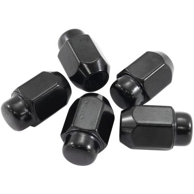 AeroFlow=Acorn Medium Closed Black Wheel Nuts - 1/2-20" Pack of 5 60 Degree Taper