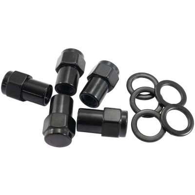 AeroFlow=0.550" Shank Closed Black Wheel Nuts - 1/2-20" Pack of 5