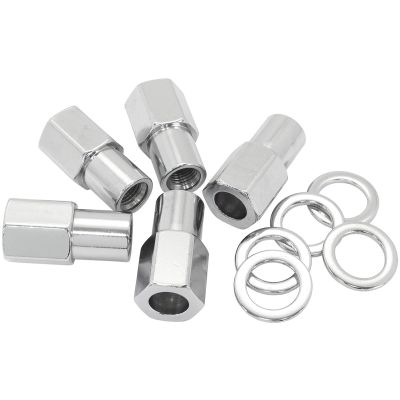 AeroFlow=0.750" Shank Open Chrome Wheel Nuts - 7/16-20" Pack of 5