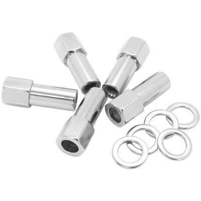 AeroFlow=1.380" Shank Open Chrome Wheel Nuts - M14 x 1.50mm Pack of 5