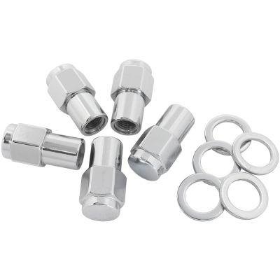 AeroFlow=0.750" Shank Closed Chrome Wheel Nuts - 7/16-20" Pack of 5