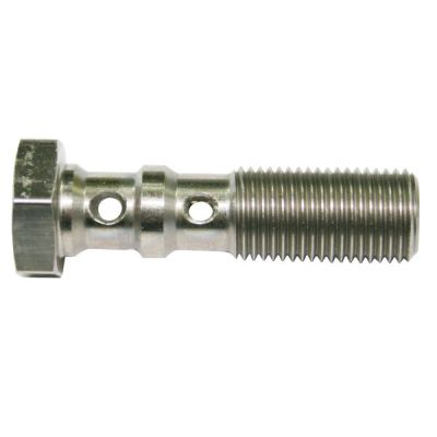 AeroFlow=Stainless Steel Double Banjo Bolt 7/16"-20 38.5mm Length