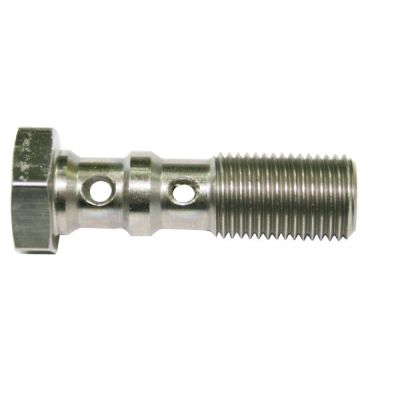 AeroFlow=Stainless Steel Double Banjo Bolt 7/16"-20 30mm Length