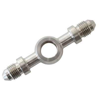 AeroFlow=Stainless Steel Long Banjo with Double End AN -3AN 10mm (3/8") to -3AN