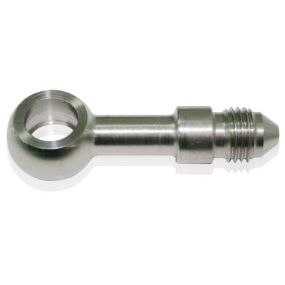AeroFlow=Stainless Steel Long Banjo to Male AN -4AN 10mm (3/8") to -4AN Male