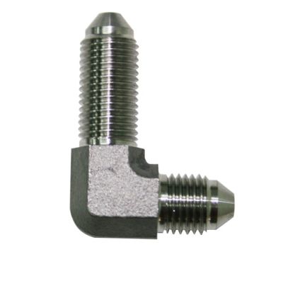 AeroFlow=90° Stainless Steel Bulkhead -3AN