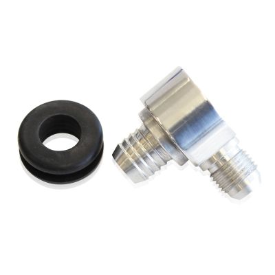 AeroFlow=Universal Billet Brake Booster Valve with -6AN Polished Finish.