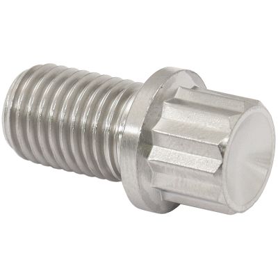AeroFlow=M10 x 1.25mm UHL 15mm Titanium Bolt 12 Point Head Natural Finish