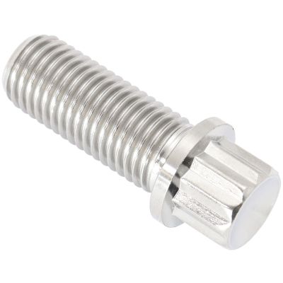 AeroFlow=M10 x 1.25mm UHL 25mm Titanium Bolt 12 Point Head Natural Finish