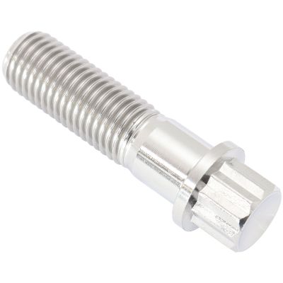 AeroFlow = M10 x 1.25mm UHL 35mm Titanium Bolt 12 Point Head Natural Finish