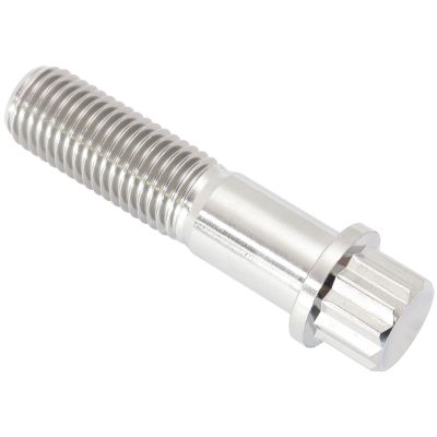 AeroFlow=M10 x 1.25mm UHL 40mm Titanium Bolt 12 Point Head Natural Finish Sold Single