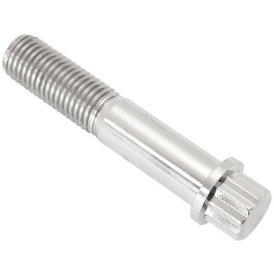 AeroFlow=M10 x 1.25mm UHL 50mm Titanium Bolt 12 Point Head Natural Finish Sold Single